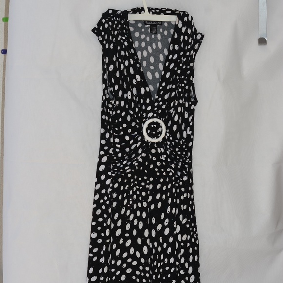 Frank Lyman Design PolkaDot Sequined  Jersey Dress S 10 - Picture 3 of 7